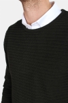 Clean Cut Aberdeen Crew Neck Knit Dark Green Melange