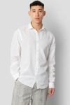 Clean Cut Copenhagen Jamie Cotton Linen Shirt LS White