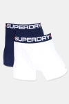 Superdry Sports Boxers Double Pack Optic/Richest Navy