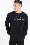 Denim Project Logo Crew Sweatshirts Black