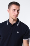 Fred Perry Twin Tipped Polo Navy/White