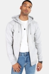 Only & Sons Basic Sweatshirts Zip Hoodie Unbrushed Light Grey Melange
