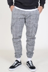 Urban Classics Glencheck Cargo Pants White/Black