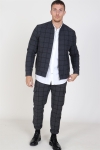 Les Deux Como Wool Check Bomber jacket Charcoal/Black