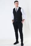 Clean Cut Copenhagen Milano Jersey Waistcoat Black