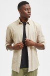 Selected SLHSLIMNEW-LINEN SHIRT LS W NOOS Kelp