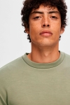 Selected Emanuel Soft Crew Neck Sweat Vetiver