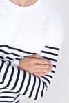 Kronstadt Link Stripe Knit Off White/navy