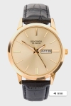 Sekonda 1838 Classic Leather Watch Black/Gold