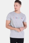 Lindbergh Logo T-shirt Light Grey Melange