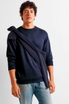 Selected Emanuel Soft Crew Neck Sweat Sky Captain