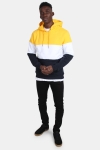 Urban Classics TB1870 3-Tone Hoodie Chrome Yellow/White/Navy