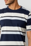 Clean Cut Copenhagen Bradley Cotton Tee Navy/Ecru