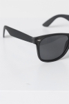 Fashion 1398 Wayfarer Sunglasses Black Rubber Grey Lens