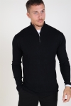 Tailored & Originals Knit - Murray Half zip Black