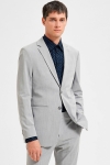 Selected Slim Liam Flex Blazer Light Grey Melange