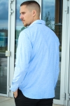 Clean Cut Copenhagen Oxford Stretch Plain L/S Light Blue