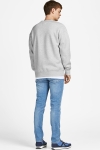 Jack & Jones COPENHAGEN BIG  SWEAT CREW NECK White Melange