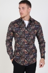 Only & Sons Frederik L/S Paisley Stretch Shirt Phantom