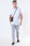 Solid Bill SS BD Lin Shirt White