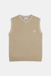 Woodbird Karl Knit Vest Ecru