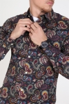 Only & Sons Frederik L/S Paisley Stretch Shirt Phantom