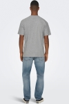 ONLY & SONS Fred Basic Oversize Tee Light Grey Melange