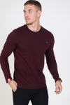 Superdry Orange Label Jacquard Texture L/S T-shirt Buck Burgundy