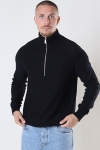 Selected Axel LS Knit Half Zip Black