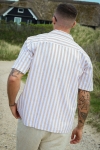 Selected Relax New Linen Shirt SS Resort Kelp Stripe