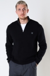 Clean Cut Copenhagen Basic Organic 1/2 Zip Knit Black