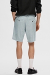 Selected Regular Brody Linen Shorts Blue Shadow