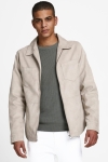 Jack & Jones JPRCOOPER PU SHIRT JACKET White Pepper