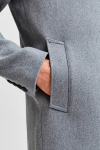 Selected HAGEN WOOL COAT Grey Melange  Twill