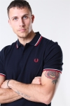 Fred Perry Twin Tipped Polo Navy/White