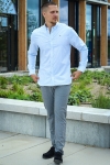 Clean Cut Copenhagen Oxford Stripe Shirt Light Blue