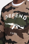 Defend Paris Crew Sweatshirts Camo Tan