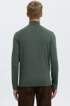 Selected Tray LS Merino Knit Half Zip Deep Forest