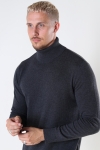 Jack & Jones EMIL KNIT ROLL NECK Dark Grey Melange