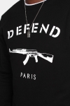 Defend Paris Paris Crew Sweatshirts Black 