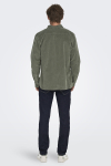 ONLY & SONS Michael Regular Fit Stretch Cord Shirt LS Castor Gray