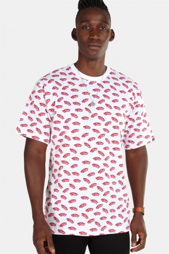 All Over Distorted SS White T-shirt