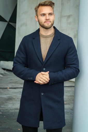 Morrison Wool Coat Navy Blazer