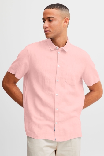 Allan SS Linen Shirt Powder Pink