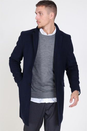 Julian Solid Wool Wool coat Night Sky