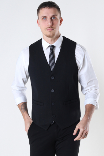 Milano Jersey Waistcoat Black