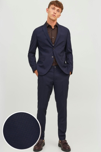 Franco Check Suit Perfect Navy