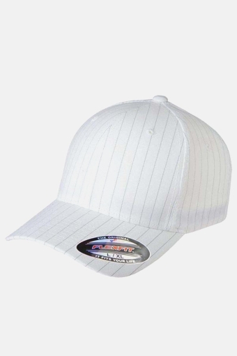 Pinstripe Cap White