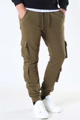 Double Pocket Terry Sweat Pants olive