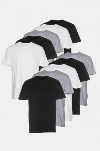 T-shirt 10-pack Black/White/ Light Grey Melange